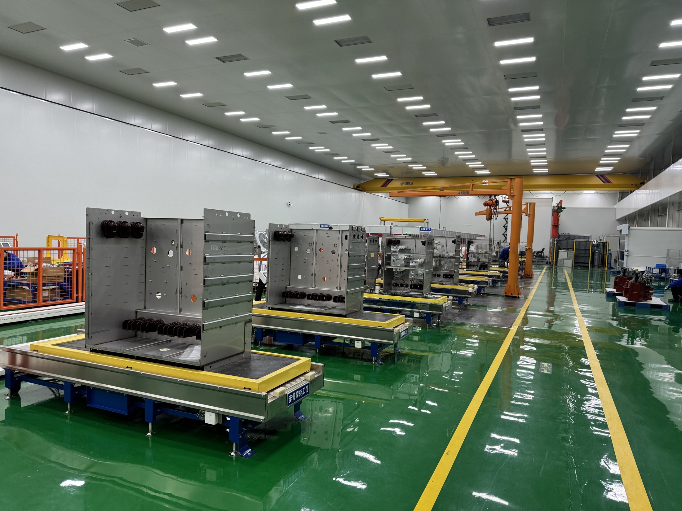 GIS gas tank production line main workstation layout